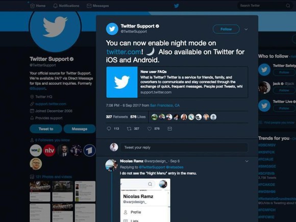 Twitter-Nachtmodus im Browser aktivieren 