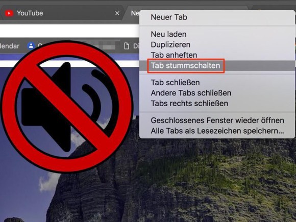 So Tabs in Chrome stummschalten 