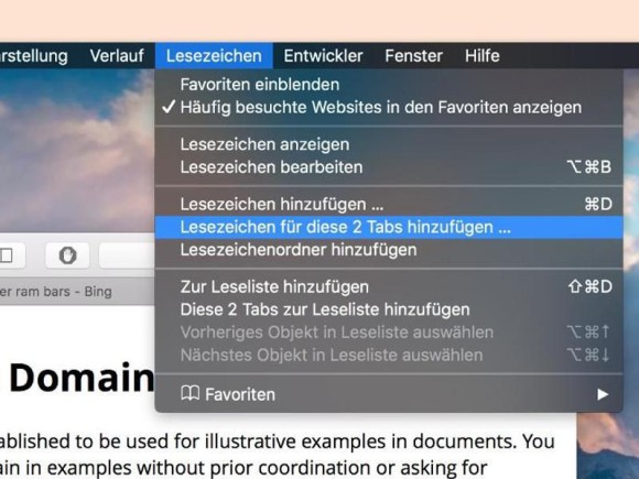 Safari: Mehrere Lesezeichen auf einmal speichern 