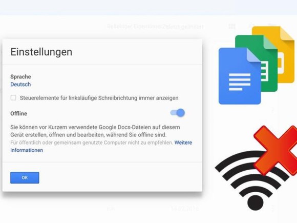 Google Docs ohne Probleme offline nutzen 