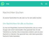 WhatsApp lässt verschickte Mitteilungen bei anderen löschen