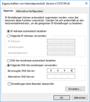 DNS Einstellungen