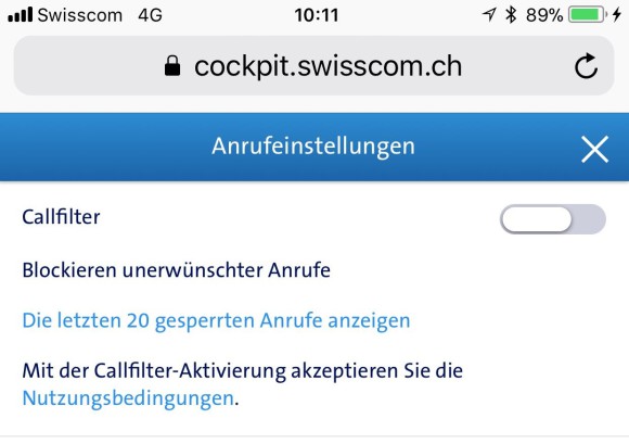 Schluss mit nervigen Werbeanrufen auf dem Swisscom Handy 