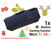 Am 1. Dezember eine Gaming Tastatur gewinnen.