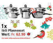 Am 2. Dezember ein Pfannenset gewinnen.