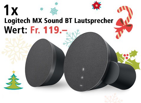 Am 5. Dezember Logitech MX Sound Premium Bluetooth-Lautsprecher gewinnen 