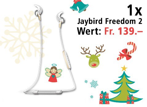 Am 6. Dezember Jaybird-Freedom-2-Kopfhörer gewinnen Am 6. Dezember Jaybird-Freedom-2-Kopfhörer gewinnen