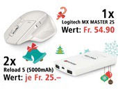 Am 10. Dezember Powerbänke und Logitech MX MASTER 2S Maus gewinnen