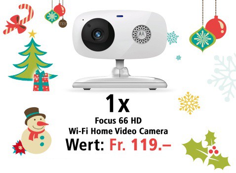 Am 19. Dezember eine Focus 66 HD Wi-Fi Home Video Camera gewinnen 