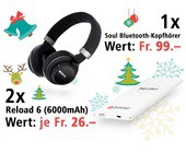 Am 20. Dezember einen Over-Ear Kopfhörer sowie zwei Powerbänke gewinnen