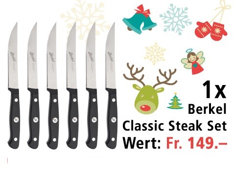 Im Adventskalender 2017 verlost Online PC auch dieses Jahr wieder tolle Preise. Dazu gehört das Berkel Steak Messer Set. 