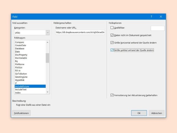 Microsoft Word: Grafiken automatisch aktualisieren 