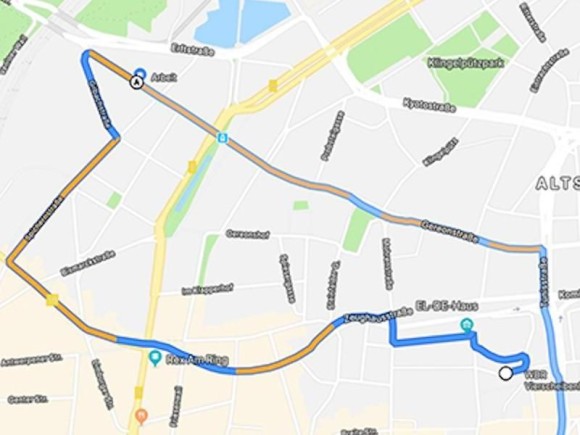 Routenplaner: Google Maps nun mit Zwischenstationen 