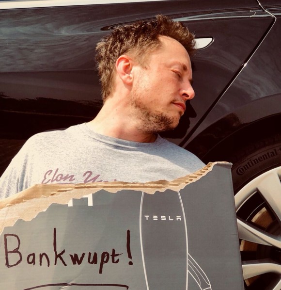 Elon Musk scherzte zum 1. April über Tesla-Pleite 