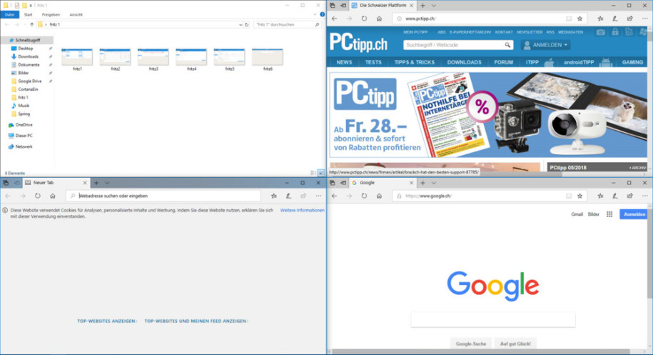 windows 10 bildschirm teilen so gehts am schnellsten onlinepc ch