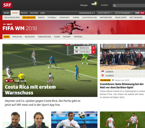 Bringt WM-Spiel Serbien Schweiz neuen TV und Online Zuschauerrekord? 