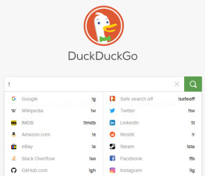 Bangs in DuckDuckGo