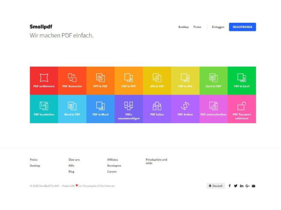 Online-Dienst Smallpdf erfüllt alle PDF-Wünsche 