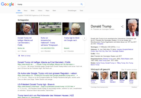 US-Präsident Donald Trump legt sich weiter mit Google an 