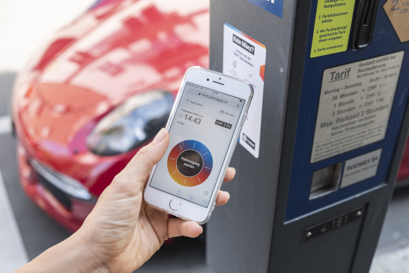 Parkgebühr mit TWINT auf dem Smartphone bezahlen 