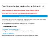 ricardo.ch neu ohne Einstellgebühren und mit vereinfachtem Verkaufsprozess 