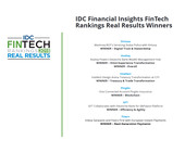 Avaloq als Gesamtsieger bei den IDC FinTech Rankings Real Results Awards 2018 ausgezeichnet